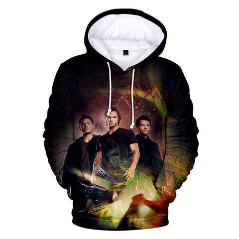 Image of 3D Print Supernatural Hoodie - Fashion Sweatshirt Trendy Streetwear