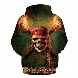 Movies Pirates of the Caribbean 3D Printed Pullover Hoodies