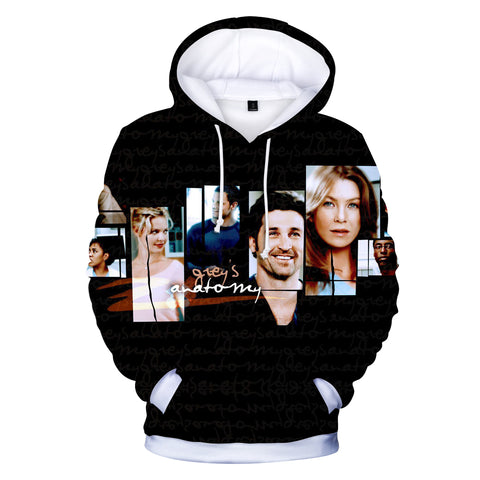 Image of 3D Printed Grays Anatomy Hoody Sweatshirt Hoodies