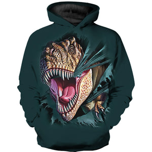 3D Printing Dinosaur Cool Hoodie - Hooded Sweatshirt Pullover