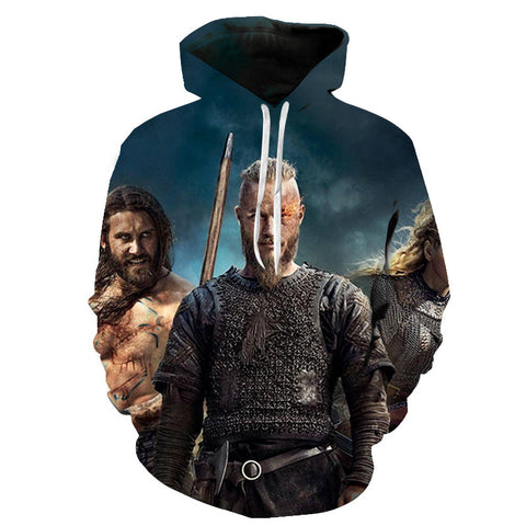 Image of 3D Printed Vikings TV Series Fashion Sweatshirt Hoodies