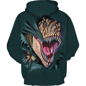 3D Printing Dinosaur Cool Hoodie - Hooded Sweatshirt Pullover