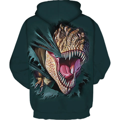 Image of 3D Printing Dinosaur Cool Hoodie - Hooded Sweatshirt Pullover