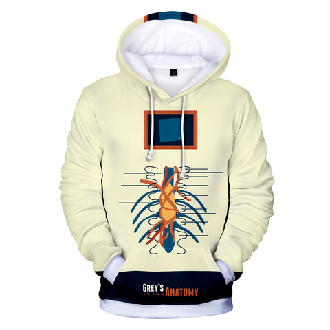 Image of 3D Printed Hooded Sweatshirt - Grays Anatomy Hoodies