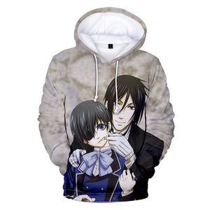 Black Butler 3D Printed Hooded Streetwear Pullover Hoodies