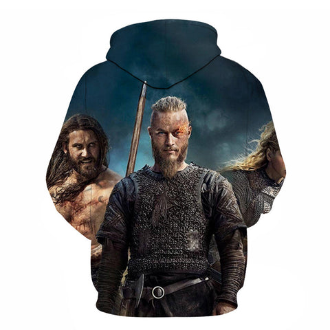 Image of 3D Printed Vikings TV Series Fashion Sweatshirt Hoodies