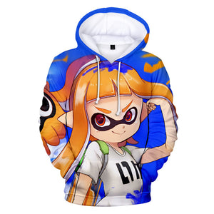 3D Printed Anime Splatoon Hoodies Pullovers