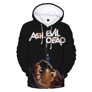 Ash VS Evil Dead 3D Printed Hoodies - Unisex Horror TV Series Pullover