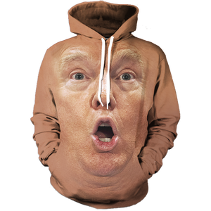 FunnyDonald Trump Hoodies -  Holy Face  Character Pullover Yellow Hoodie