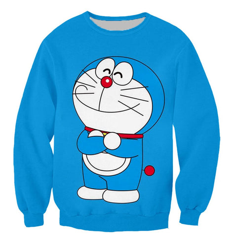 Image of Doraemon 3D Printed Hoodies - Anime Casual Sweatshirts Pullovers