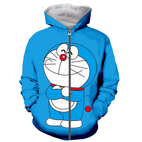 Image of Doraemon 3D Printed Hoodies - Anime Casual Sweatshirts Pullovers