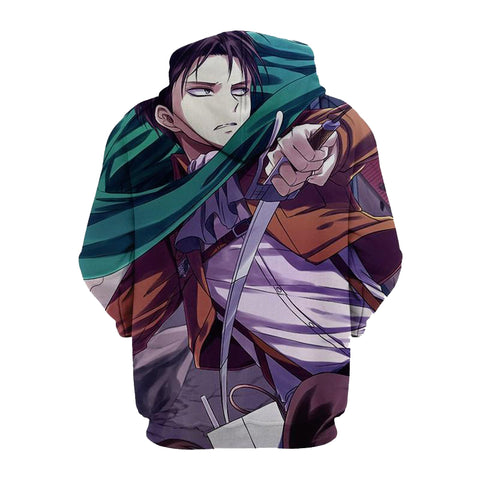 Image of Levi Attack On Titan 3D Printed Hoodie