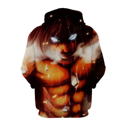Image of Attack On Titan Eren- 3D Printed Hoodie