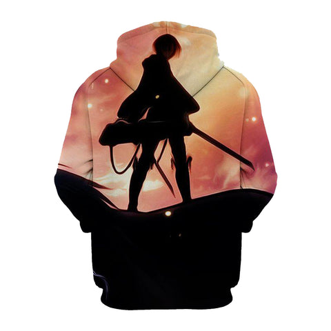 Image of Levi Attack on Titan 3D Printed Hoodie