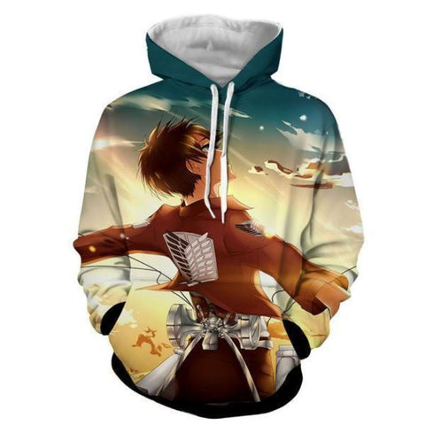 Image of Attack On Titan Eren Yeager 3D Printed Hoodie