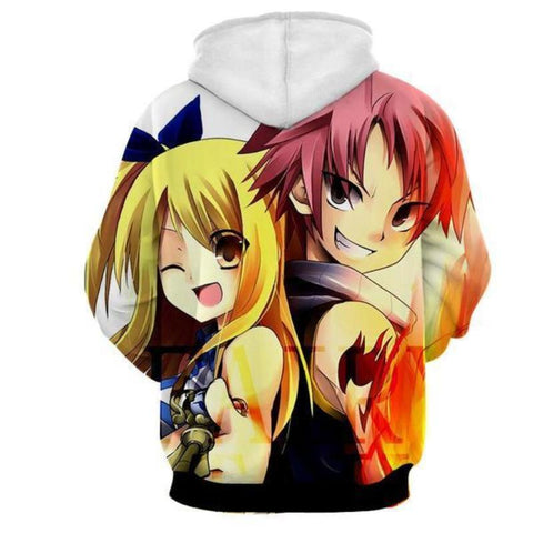 Image of Fairy Tail Lucy and Natsu 3D Printed Hoodie