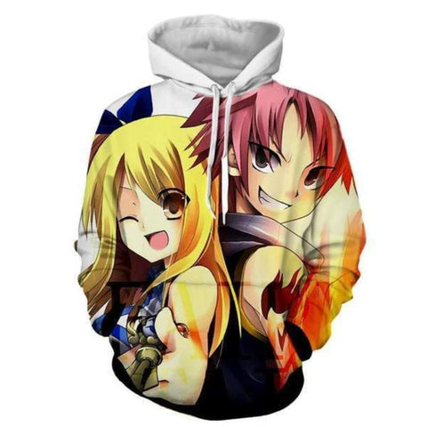 Image of Fairy Tail Lucy and Natsu 3D Printed Hoodie