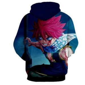 Fairy Tail Natsu Dragneel Blood Blue 3d Printed Hoodie