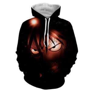 Natsu Dragneel Face Black Fairy Tail 3d Printed Hoodie