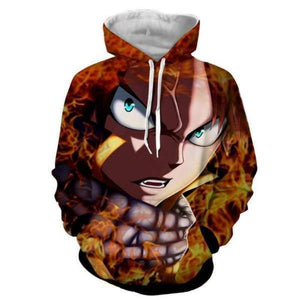 Fairy Tail Natsu Dragon Scarf 3d Printed Hoodie