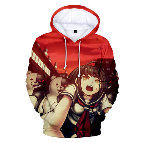 Image of Red Fashion 3D Monokuma Hoodies for Men and Women