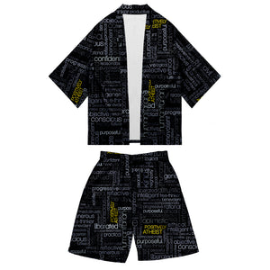 Mens Casual Kimonos Clothes——Japan Style Summer Autumn Outwear Sets