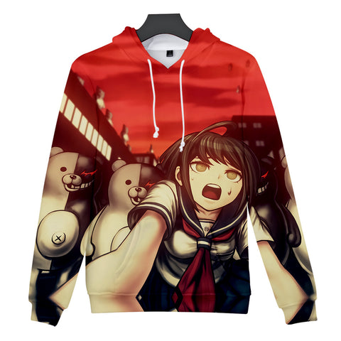 Image of Red Fashion 3D Monokuma Hoodies for Men and Women