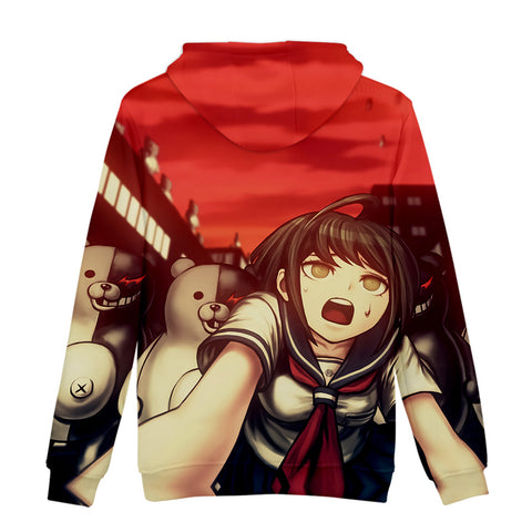 Image of Red Fashion 3D Monokuma Hoodies for Men and Women