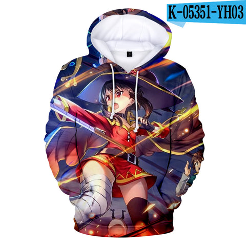 Image of Anime 3D Hoodies - Megumin Konosuba Sweatshirts Sportswear