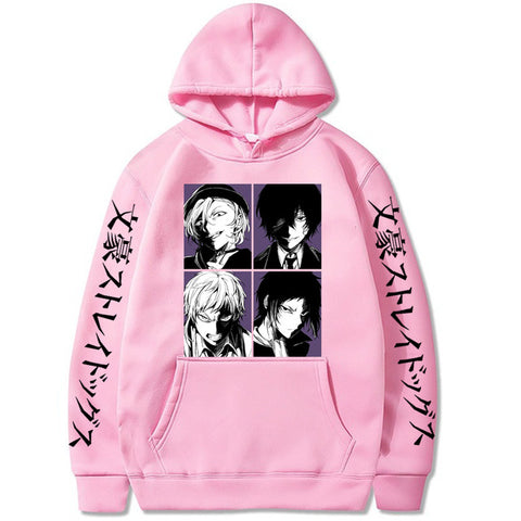 Image of Japanese Anime Bungo Stray Dogs Dazai Osamu Print Hoodies Streetswear Sweatshirts Nakajima Atsushi Unisex Tops