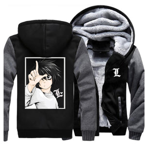 Fashion Japanese Anime Death Note Thicken Jacket Hoodies