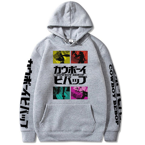 Image of Anime Cowboy Bebop Hoodie Fashion Unisex Long Sleeves Loose Pullover Sweatshirt