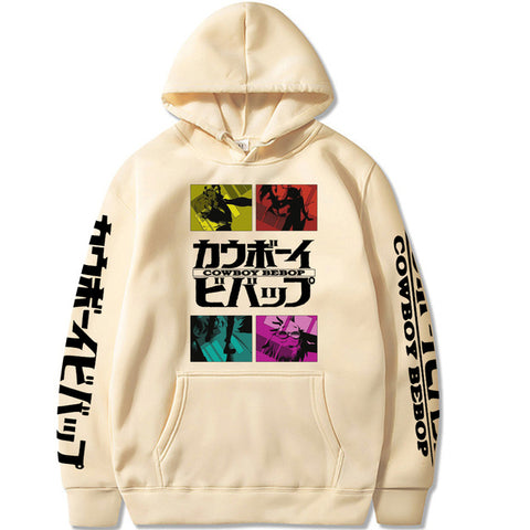 Image of Anime Cowboy Bebop Hoodie Fashion Unisex Long Sleeves Loose Pullover Sweatshirt