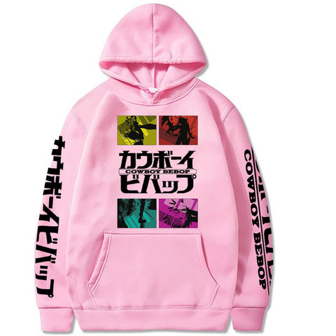 Image of Anime Cowboy Bebop Hoodie Fashion Unisex Long Sleeves Loose Pullover Sweatshirt