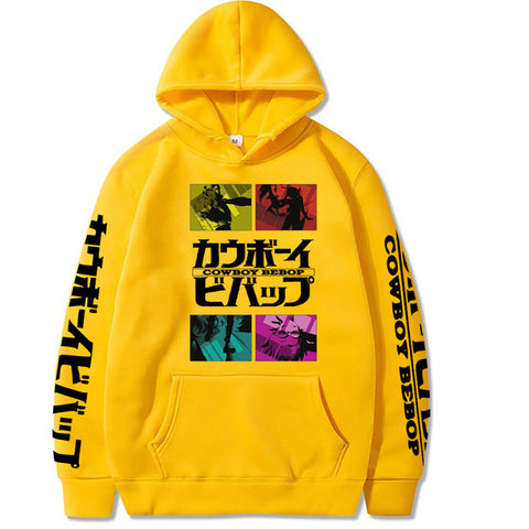 Image of Anime Cowboy Bebop Hoodie Fashion Unisex Long Sleeves Loose Pullover Sweatshirt