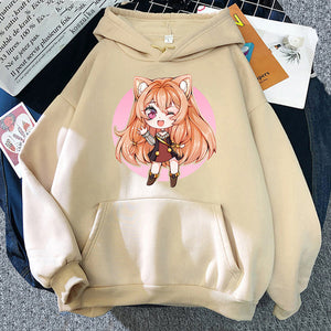 Anime The Rising of The Shield Hero Hoodies Raphtaria Print Pullover