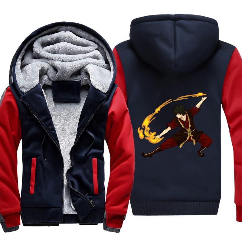 Avatar the Last Airbender Fire Bender Zuko Jacket -  Zip Up Soft Fleece Jackets