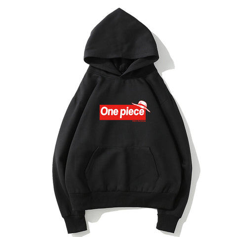 Image of One Piece Fleece Hoodies - Solid Color One Piece Series One Piece Icon Fleece Hoodie