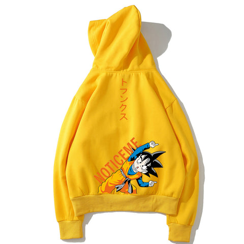Image of Dragon Ball Fleece Hoodies - Solid Color Dragon Ball Series GoKu Icon Cute Fleece Hoodie
