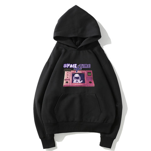 Image of Harajuku Style Fleece Hoodies - Solid Color Harajuku Style Series Cartoon Cute Fleece Hoodie