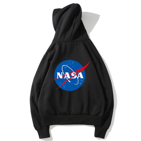 Image of NASA Fleece Hoodies - Solid Color NASA Series NASA Logo Icon Super Cool Fleece Hoodie