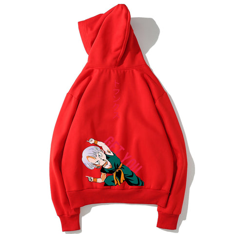 Image of Dragon Ball Fleece Hoodies - Solid Color Dragon Ball Anime Series Cute Fleece Hoodie