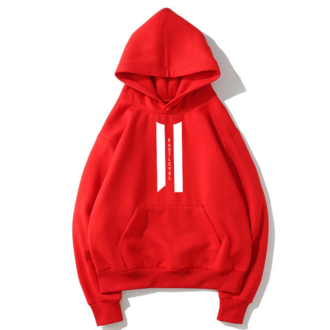 Image of Harajuku Style Fleece Hoodies - Solid Color Harajuku Style Series Chic Sign Super Cool Fleece Hoodie