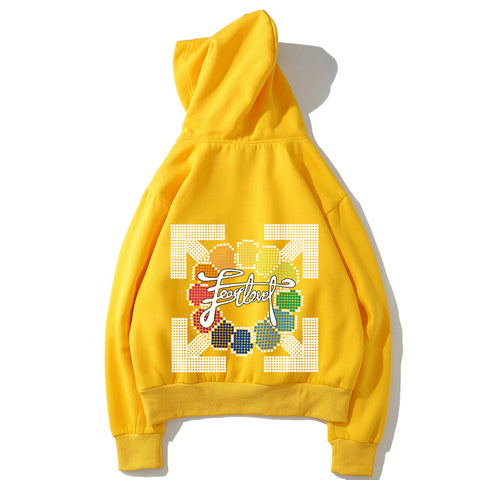 Image of Harajuku Style Fleece Hoodies - Solid Color Harajuku Style Series Fashion Super Cool Fleece Hoodie