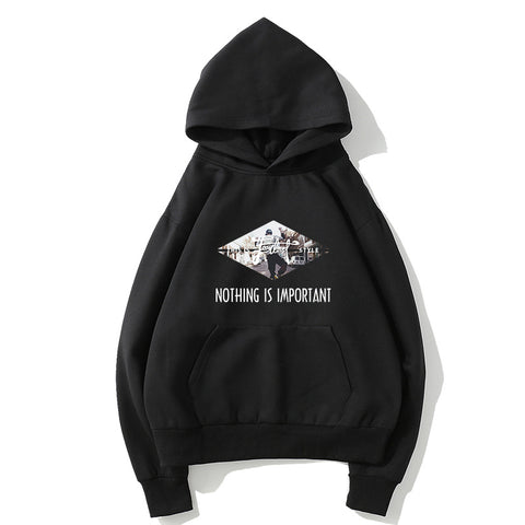 Image of Harajuku Style Fleece Hoodies - Solid Color Harajuku Style Series Fashion Fleece Hoodie