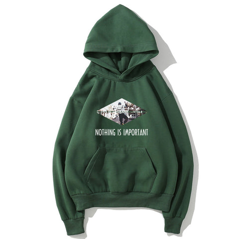 Image of Harajuku Style Fleece Hoodies - Solid Color Harajuku Style Series Fashion Fleece Hoodie