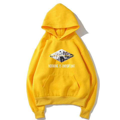 Image of Harajuku Style Fleece Hoodies - Solid Color Harajuku Style Series Fashion Fleece Hoodie