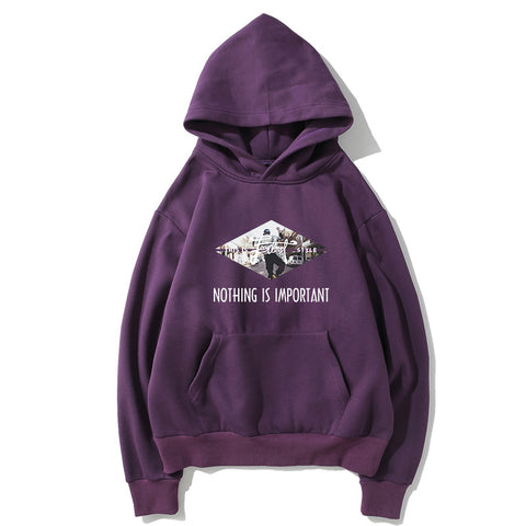 Image of Harajuku Style Fleece Hoodies - Solid Color Harajuku Style Series Fashion Fleece Hoodie