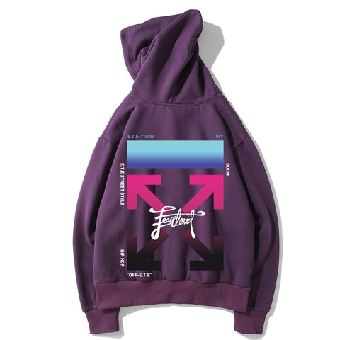 Image of Hip-Hop Fleece Hoodies - Solid Color Hip-Hop  Series Hip-Hop Style Super Cool Fleece Hoodie