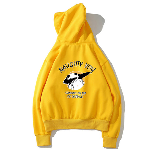 Image of Hip-Hop Fleece Hoodies - Solid Color Hip-Hop Series Panda Super Cute Fleece Hoodie